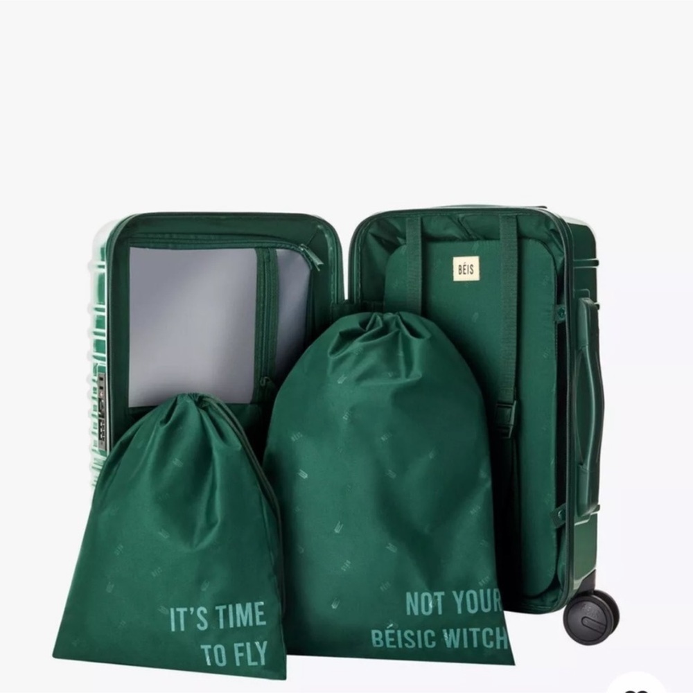 Beis Small Carry on Roller in Wicked Green NWT - Picture 12 of 13
